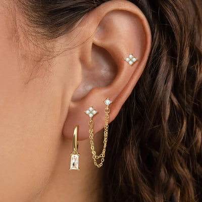 CapeGlow® Zanele Star – 3-Piece Chain Earring Set