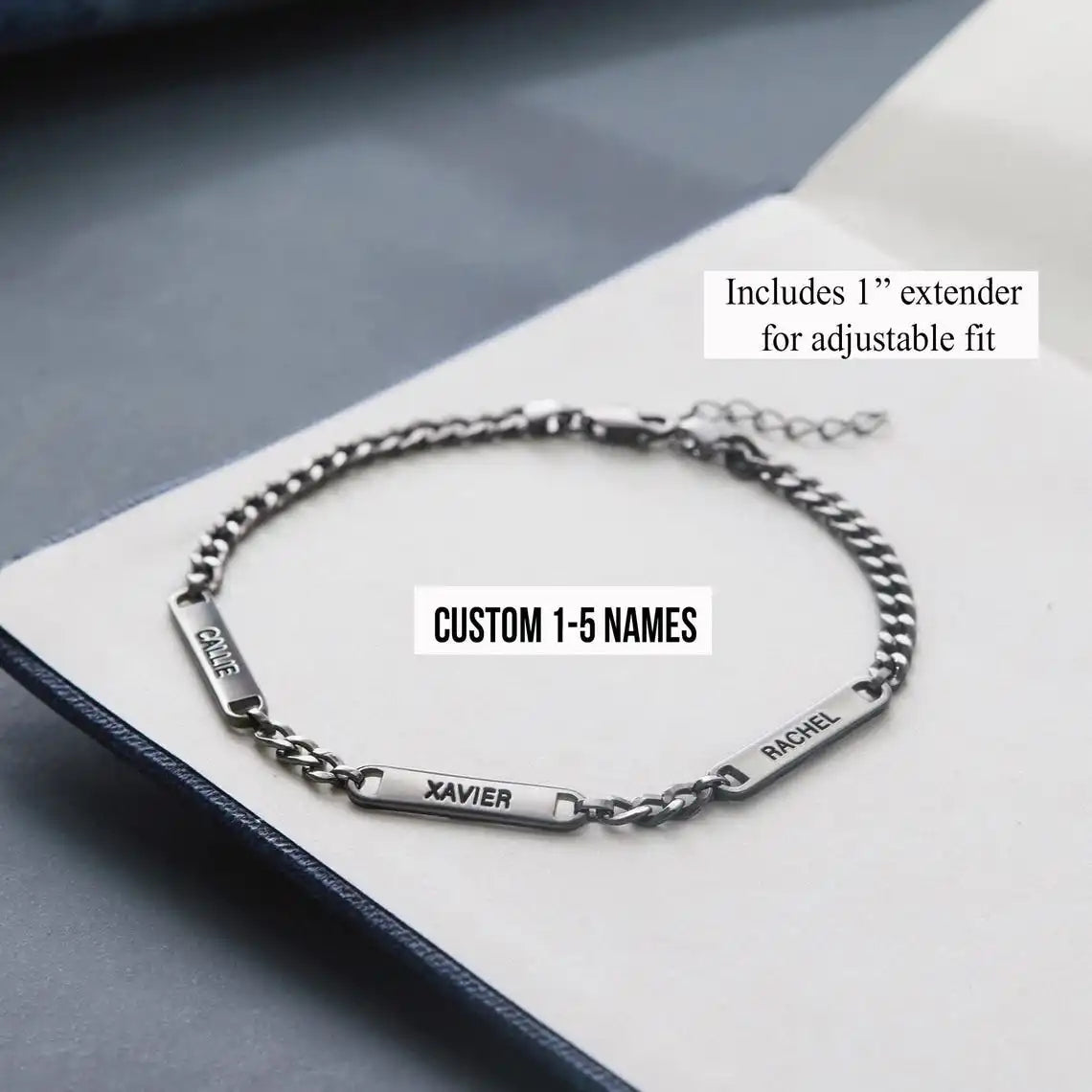 Engraved Male Names Stainless Steel Bracelet – A Personalized Keepsake CapeGlow