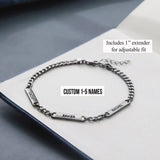 Engraved Male Names Stainless Steel Bracelet – A Personalized Keepsake CapeGlow