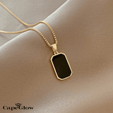 CapeGlow® Leru – Black & Gold Pendant Necklace 🖤 Capeglow