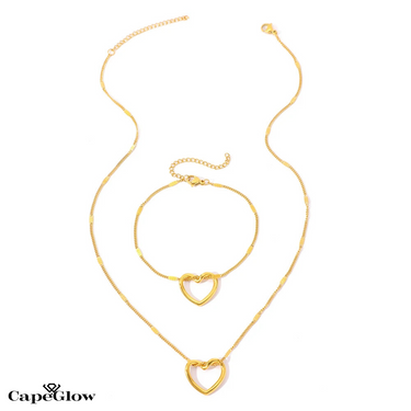 CapeGlow® Kea – Golden Heart Jewelry Set 💛 Capeglow