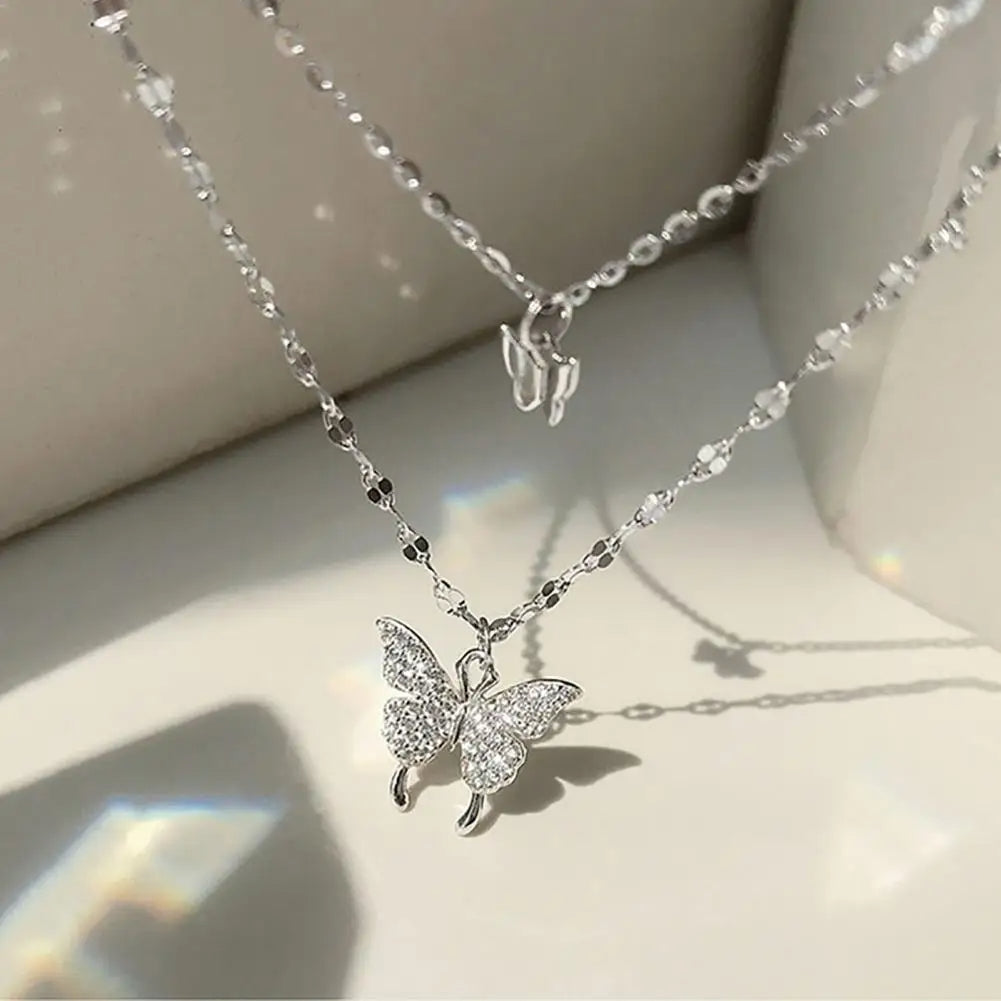 CapeGlow® Lira – Double Layer Butterfly Necklace✨ Capeglow