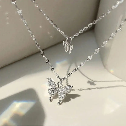 CapeGlow® Lira – Double Layer Butterfly Necklace✨ Capeglow