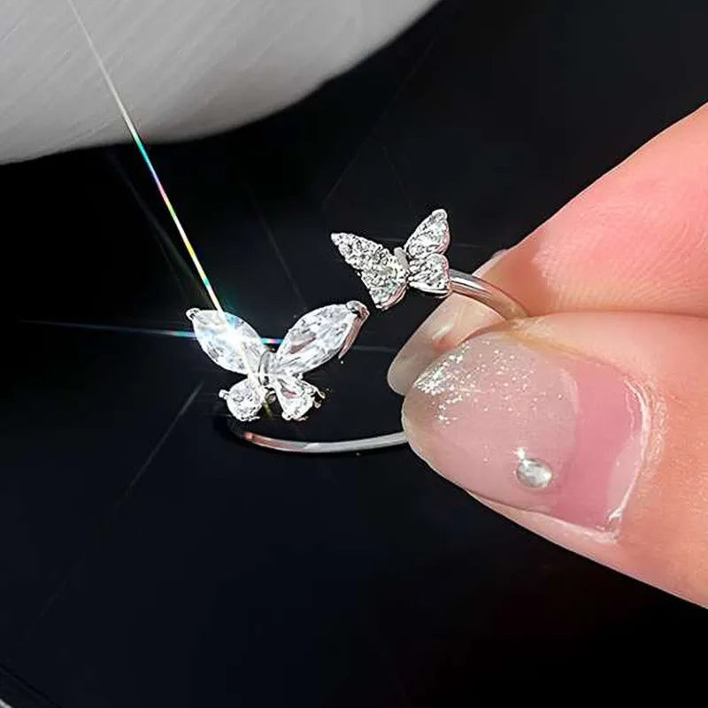 CapeGlow® Amahle – Adjustable Crystal Butterfly Ring🦋 Capeglow