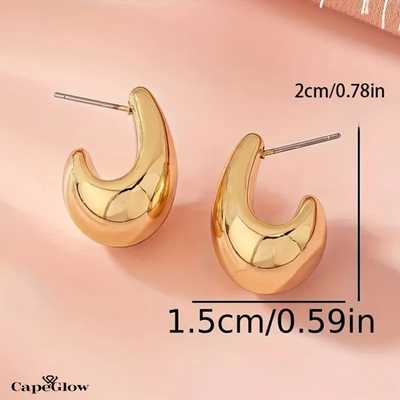 CapeGlow® Lelo – Sculpted Teardrop Resin Earrings