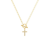 Elegant Diamond Accent Sterling Silver Toggle Cross Necklace - Timeless Faith Jewelry