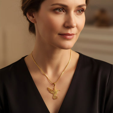 Capeglow® Thandi – Stainless Stee Elegant Hummingbird Necklace