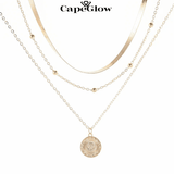 CapeGlow® Naledi – Triple-Layer Sterling Silver Necklace ✨ Capeglow