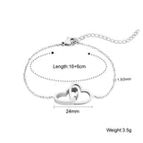 CapeGlow® Double Heart Personalized Bracelet Capeglow