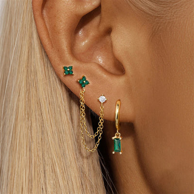 CapeGlow® Zanele Star – 3-Piece Chain Earring Set