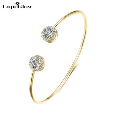 CapeGlow® Thuli – Geometric Gold Cuff Bangle ✨ Capeglow