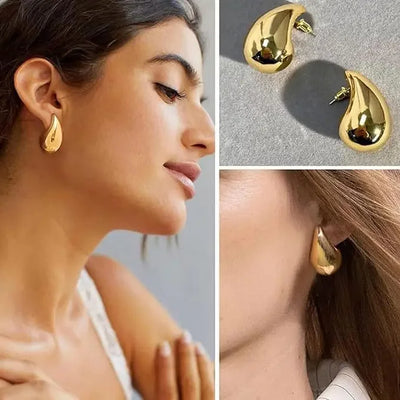 CapeGlow® Lelo – Sculpted Teardrop Resin Earrings