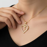 Personalized "Love" Heart Initial Necklace | Custom Silver 925 Jewelry