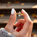 Adjustable "Classic" Initial Ring - Personalized Stainless Steel & Zirconium Jewelry