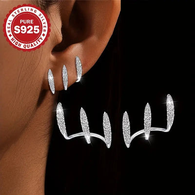 CapeGlow® Amara – S925 Multi-Claw Illusion Earrings