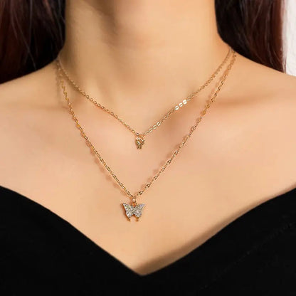 CapeGlow® Lira – Double Layer Butterfly Necklace✨ Capeglow