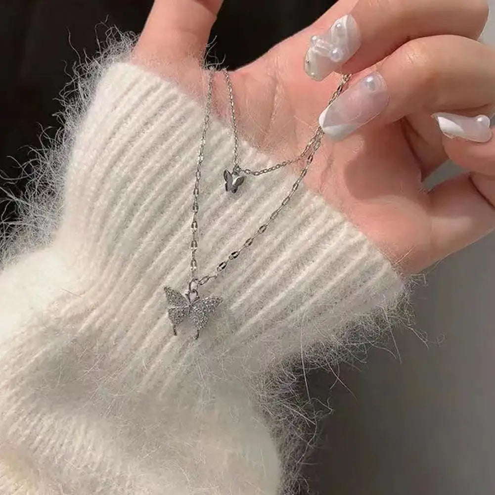 CapeGlow® Lira – Double Layer Butterfly Necklace✨ Capeglow