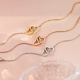 CapeGlow® Double Heart Personalized Bracelet Capeglow