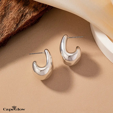 CapeGlow® Lelo – Sculpted Teardrop Resin Earrings Capeglow