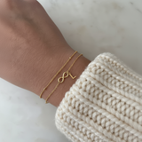 Eternal Bond Infinity Initial Bracelet - Customizable Double-Strand Stainless Steel Jewelry