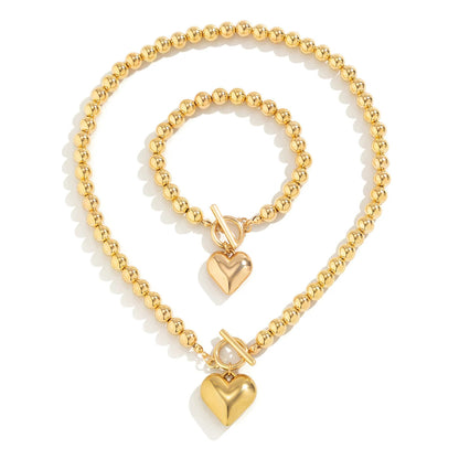 CapeGlow® Zanele – Heart Pendant Necklace & Bracelet Set Capeglow