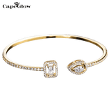 CapeGlow® Thuli – Geometric Gold Cuff Bangle ✨ Capeglow