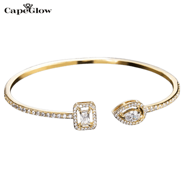 CapeGlow® Thuli – Geometric Gold Cuff Bangle ✨ Capeglow