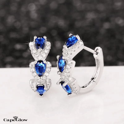 CapeGlow® Zola – Crystal Bloom Hoop Earrings