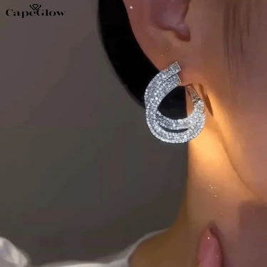 CapeGlow® Khanya – Double Zircon Hoop Earrings💫 Capeglow