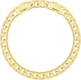 2pc 14k Gold Plated Chunky Link Anklet Set - Brick & Flat Cuban Styles