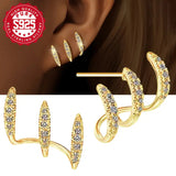 CapeGlow® Amara – S925 Multi-Claw Illusion Earrings Capeglow