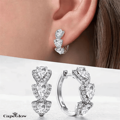 CapeGlow® Zola – Crystal Bloom Hoop Earrings