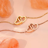 CapeGlow® Double Heart Personalized Bracelet Capeglow