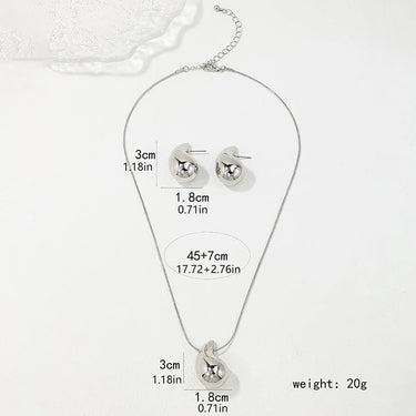 CapeGlow® Zola – Waterdrop Pendant Necklace & Earrings Set Capeglow