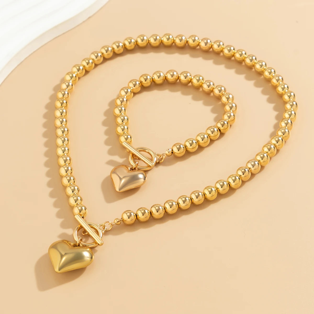 CapeGlow® Zanele – Heart Pendant Necklace & Bracelet Set Capeglow