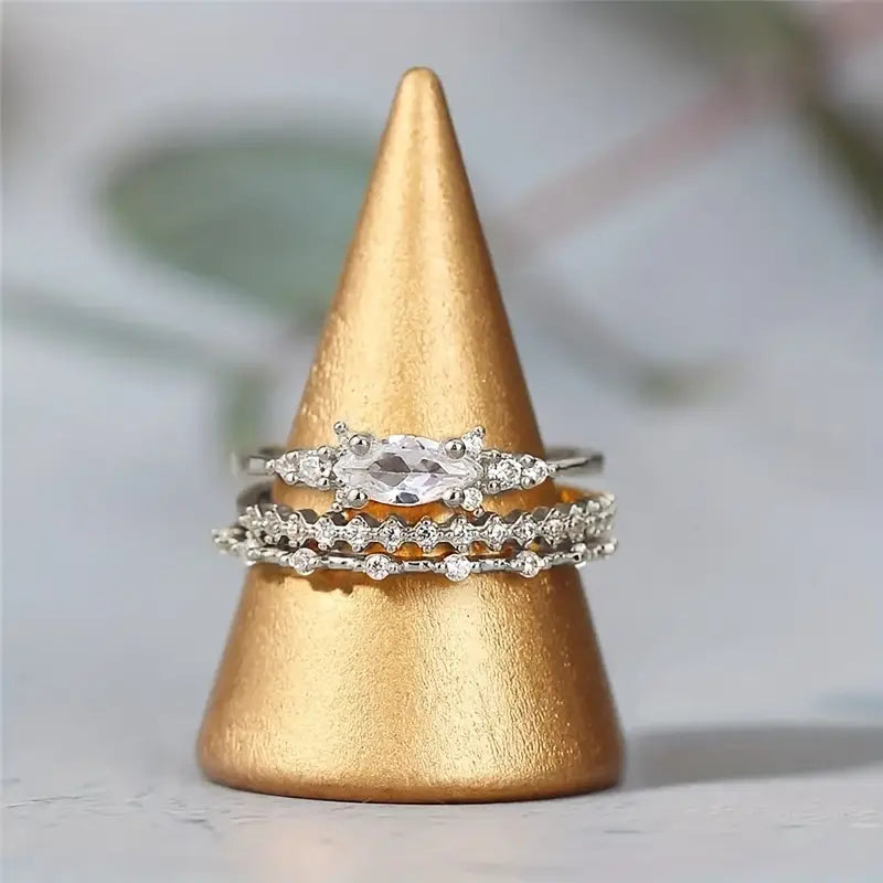 CapeGlow® Liana Liyana – Rose Gold Stacking Ring Set
