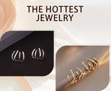 CapeGlow® Amara – S925 Multi-Claw Illusion Earrings Capeglow