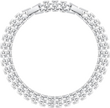 2pc 14k Gold Plated Chunky Link Anklet Set - Brick & Flat Cuban Styles