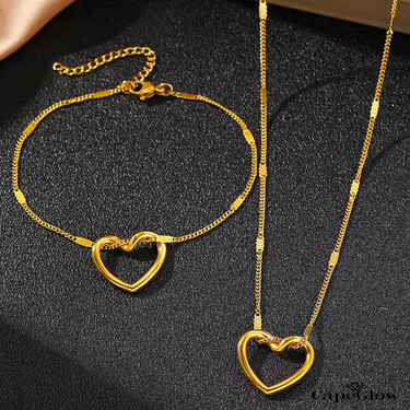 CapeGlow® Kea – Golden Heart Jewelry Set 💛 Capeglow