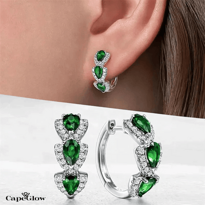 CapeGlow® Zola – Crystal Bloom Hoop Earrings