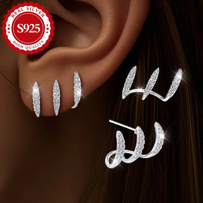 CapeGlow® Amara – S925 Multi-Claw Illusion Earrings