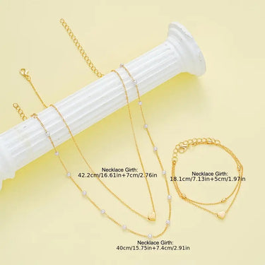 CapeGlow® Naledi – 3-Piece Pearl Heart Jewelry Set✨ Capeglow