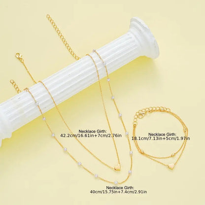 CapeGlow® Naledi – 3-Piece Pearl Heart Jewelry Set✨ Capeglow