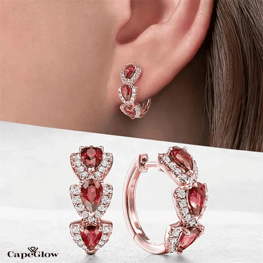 CapeGlow® Zola – Crystal Bloom Hoop Earrings Capeglow