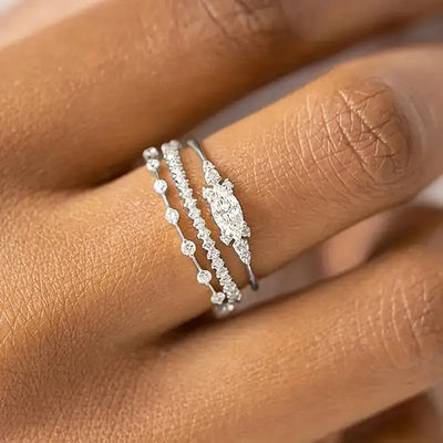 CapeGlow® Liana Liyana – Rose Gold Stacking Ring Set