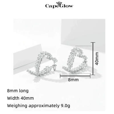 CapeGlow® Amara – Elegant Heart-Shaped Grace Earrings
