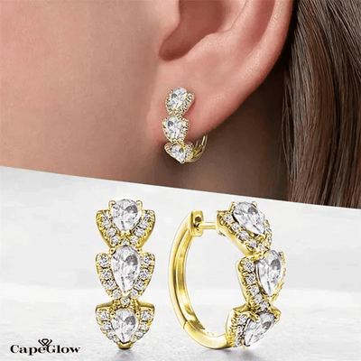 CapeGlow® Zola – Crystal Bloom Hoop Earrings
