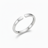 Adjustable "Whisper" Initial Ring - Personalize with Two Letter Motifs in Stainless Steel