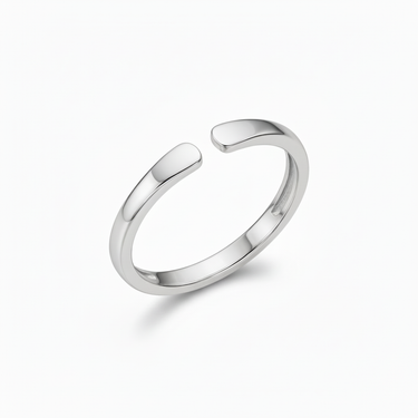 Adjustable "Whisper" Initial Ring - Personalize with Two Letter Motifs in Stainless Steel