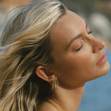 Elegant Rio Stacked Triple Hoop Illusion Earrings in 14k Gold Vermeil & Sterling Silver